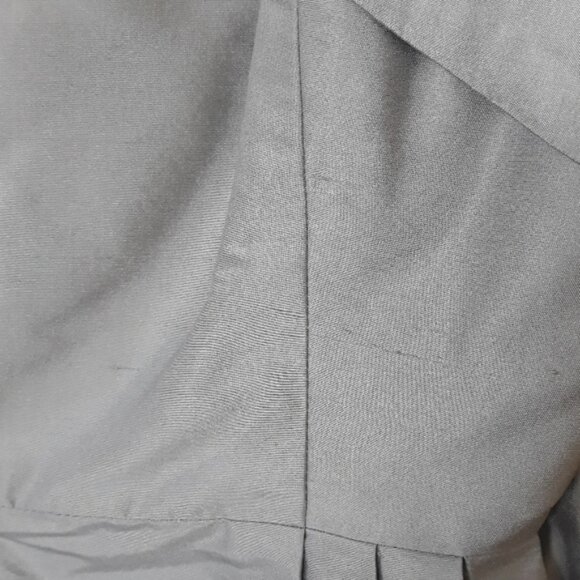 J. Crew Strapless Silk Cocktail Dress, Silver - Picture 4 of 8